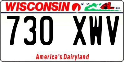 WI license plate 730XWV