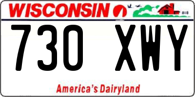 WI license plate 730XWY