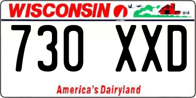 WI license plate 730XXD