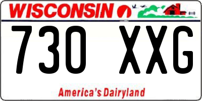 WI license plate 730XXG