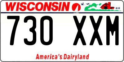 WI license plate 730XXM