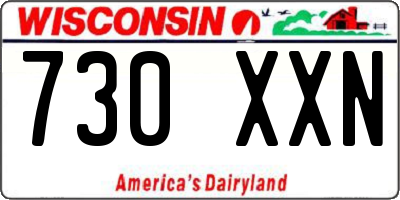 WI license plate 730XXN