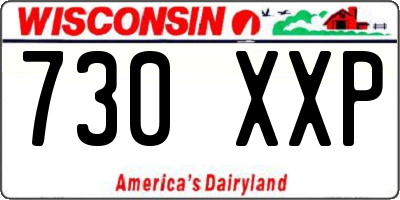 WI license plate 730XXP