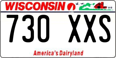 WI license plate 730XXS