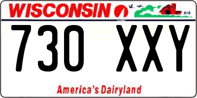 WI license plate 730XXY