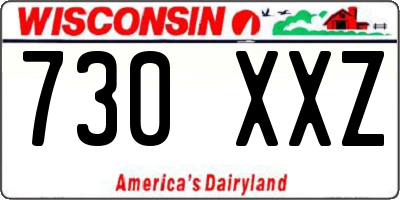 WI license plate 730XXZ