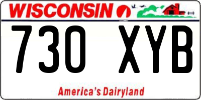 WI license plate 730XYB