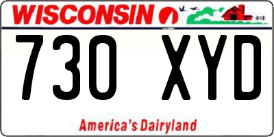 WI license plate 730XYD