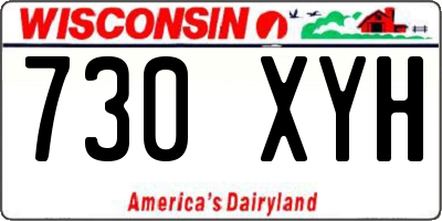 WI license plate 730XYH