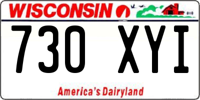 WI license plate 730XYI