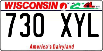 WI license plate 730XYL