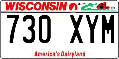 WI license plate 730XYM