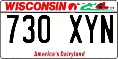 WI license plate 730XYN
