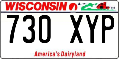 WI license plate 730XYP