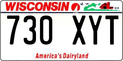 WI license plate 730XYT
