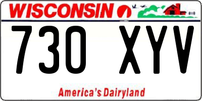 WI license plate 730XYV