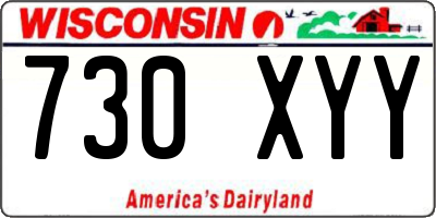 WI license plate 730XYY