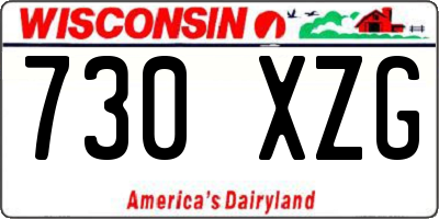 WI license plate 730XZG