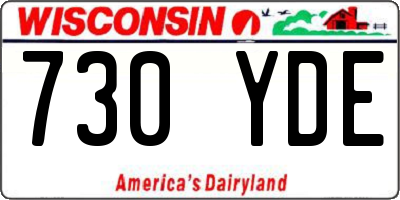 WI license plate 730YDE