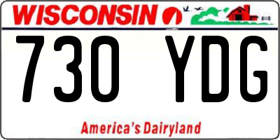 WI license plate 730YDG