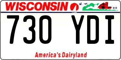 WI license plate 730YDI