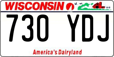WI license plate 730YDJ