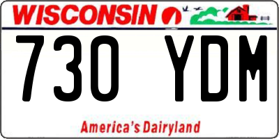 WI license plate 730YDM