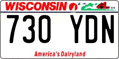 WI license plate 730YDN