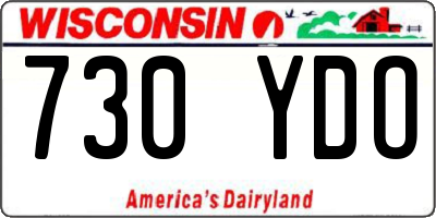 WI license plate 730YDO