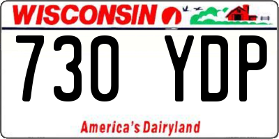 WI license plate 730YDP