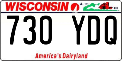 WI license plate 730YDQ