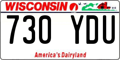 WI license plate 730YDU