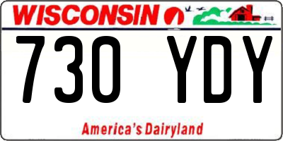 WI license plate 730YDY