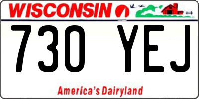 WI license plate 730YEJ