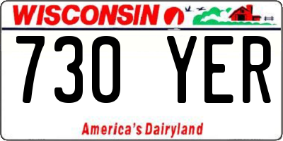 WI license plate 730YER