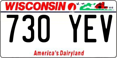 WI license plate 730YEV