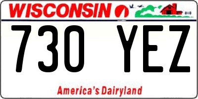 WI license plate 730YEZ