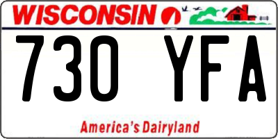 WI license plate 730YFA