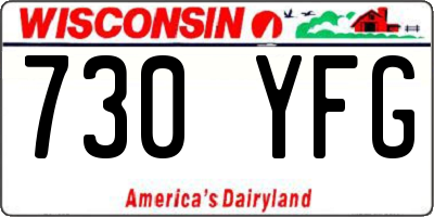 WI license plate 730YFG