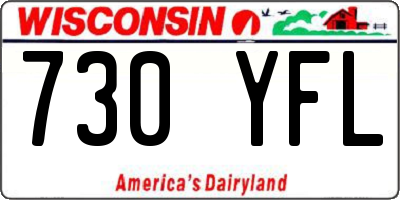 WI license plate 730YFL