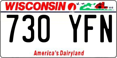 WI license plate 730YFN