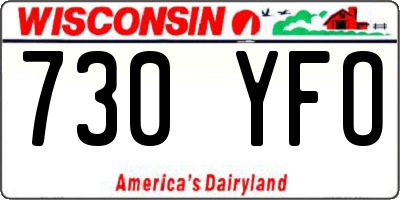 WI license plate 730YFO