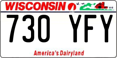 WI license plate 730YFY