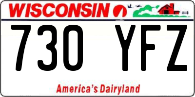 WI license plate 730YFZ