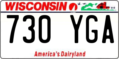 WI license plate 730YGA