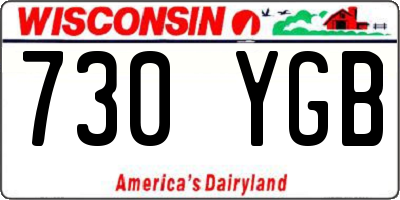 WI license plate 730YGB