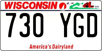 WI license plate 730YGD