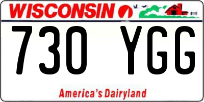 WI license plate 730YGG