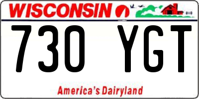 WI license plate 730YGT
