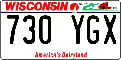 WI license plate 730YGX